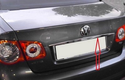 Накладка на крышку багажника (нерж.) 1 шт VW JETTA 2006 - 2011